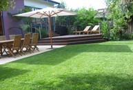 View sundeck and lawn