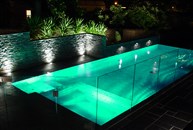 View of Pool at night