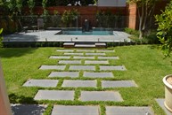 Bluestone Stepping Stones Leading to Pool