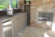 View of outdoor kitchen in Cabana