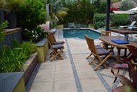 View of waterfeature & pool