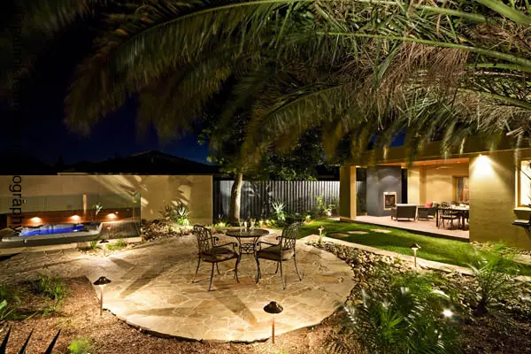 Garden seating area